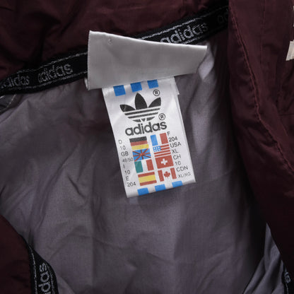 Vintage Adidas Nylon Regenjacke Größe D10 ca. 74cm - Burgund