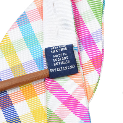 Charles Tyrwhitt Silk Bow Tie - Rainbow Plaid