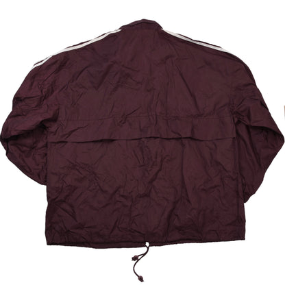 Vintage Adidas Nylon Regenjacke Größe D10 ca. 74cm - Burgund