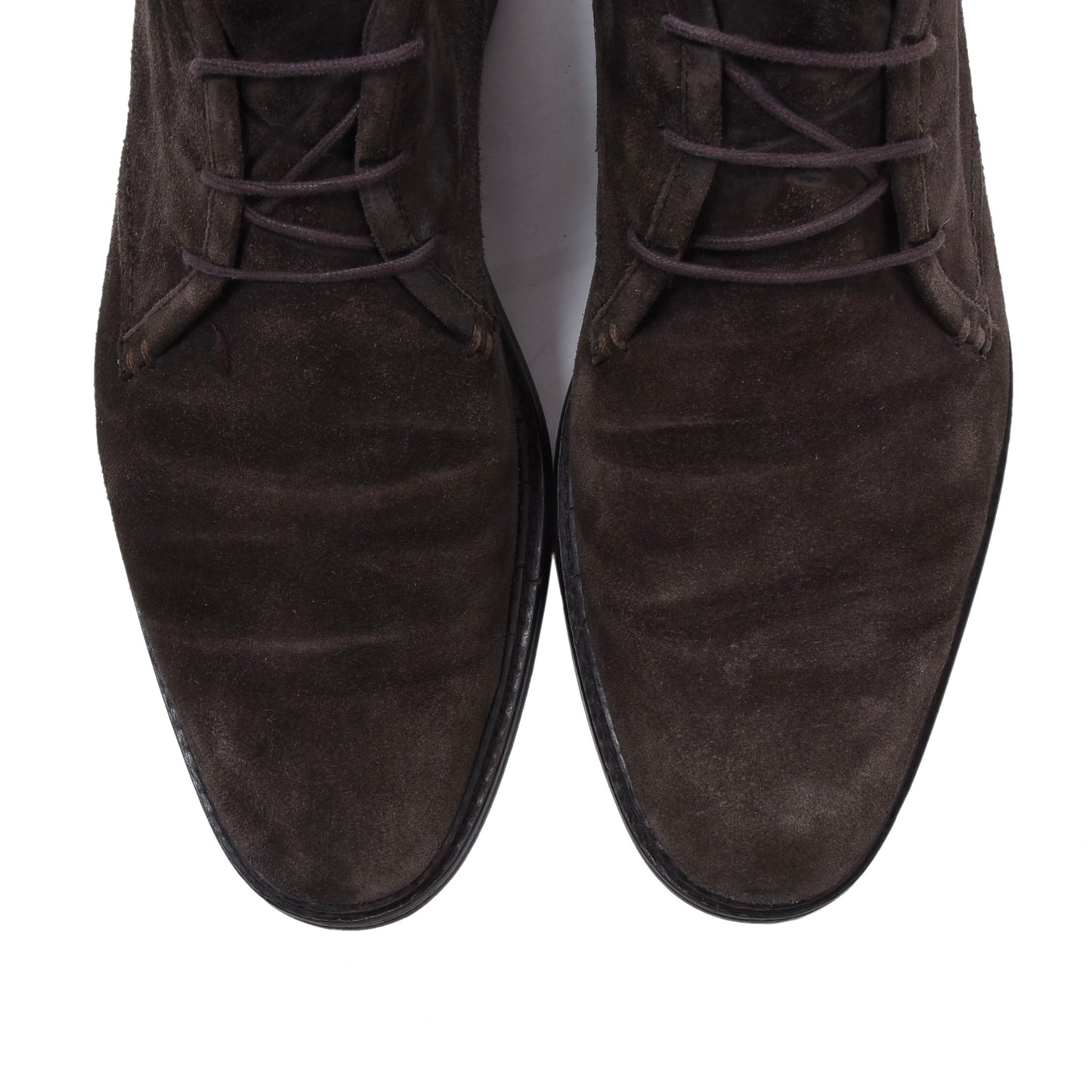 Ermenegildo Zegna Wildlederstiefel mit Lammfellfutter, Größe US 9 1/2 - Braun