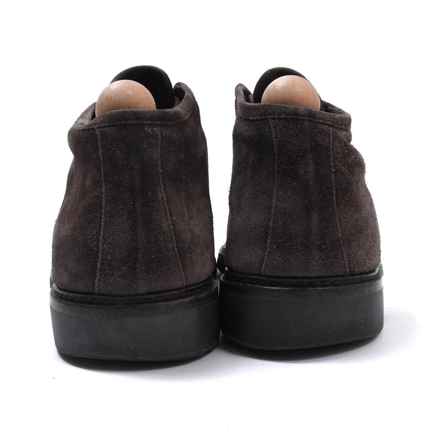 Ermenegildo Zegna Wildlederstiefel mit Lammfellfutter, Größe US 9 1/2 - Braun