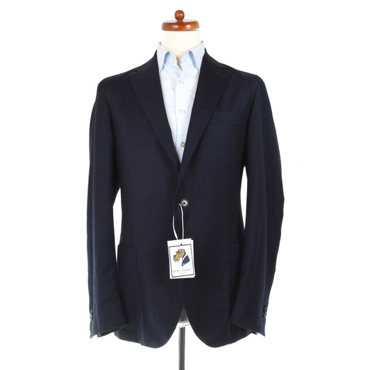 Current Corneliani 17.5 Micron Washable Wool Jacket Size 52 - Navy Blue