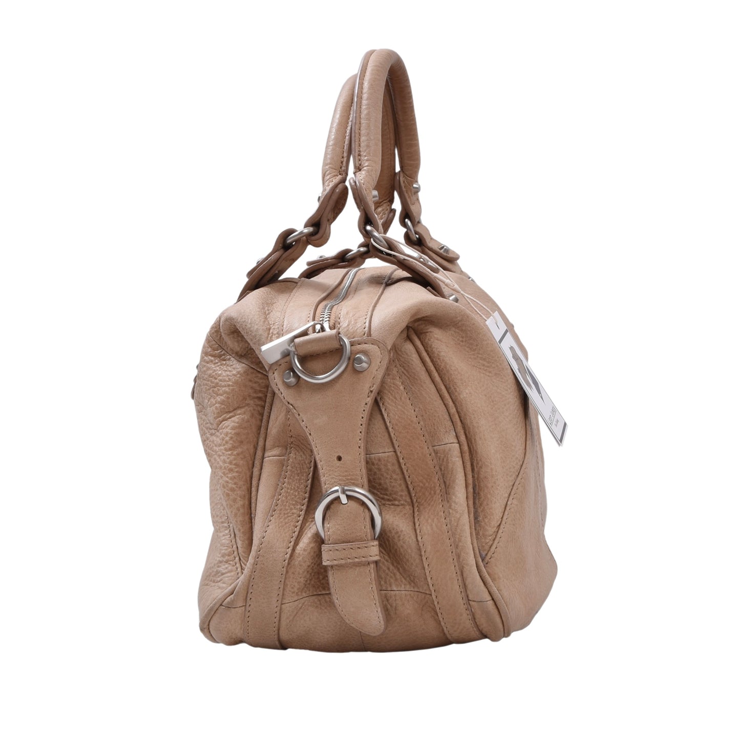Schutzengel Ledertasche ca. 39,5 cm – Beige