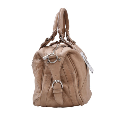 Schutzengel Ledertasche ca. 39,5 cm – Beige