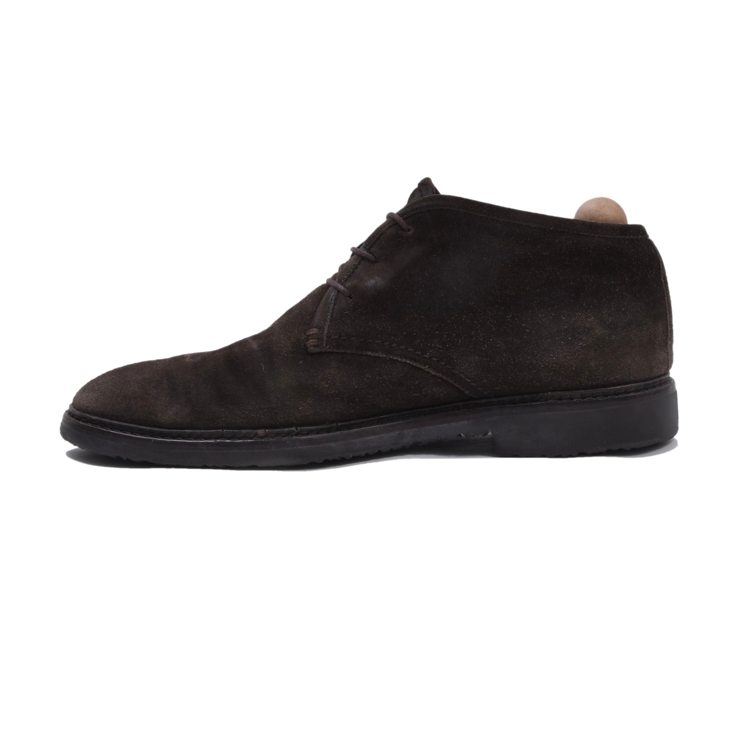 Ermenegildo Zegna Wildlederstiefel mit Lammfellfutter, Größe US 9 1/2 - Braun