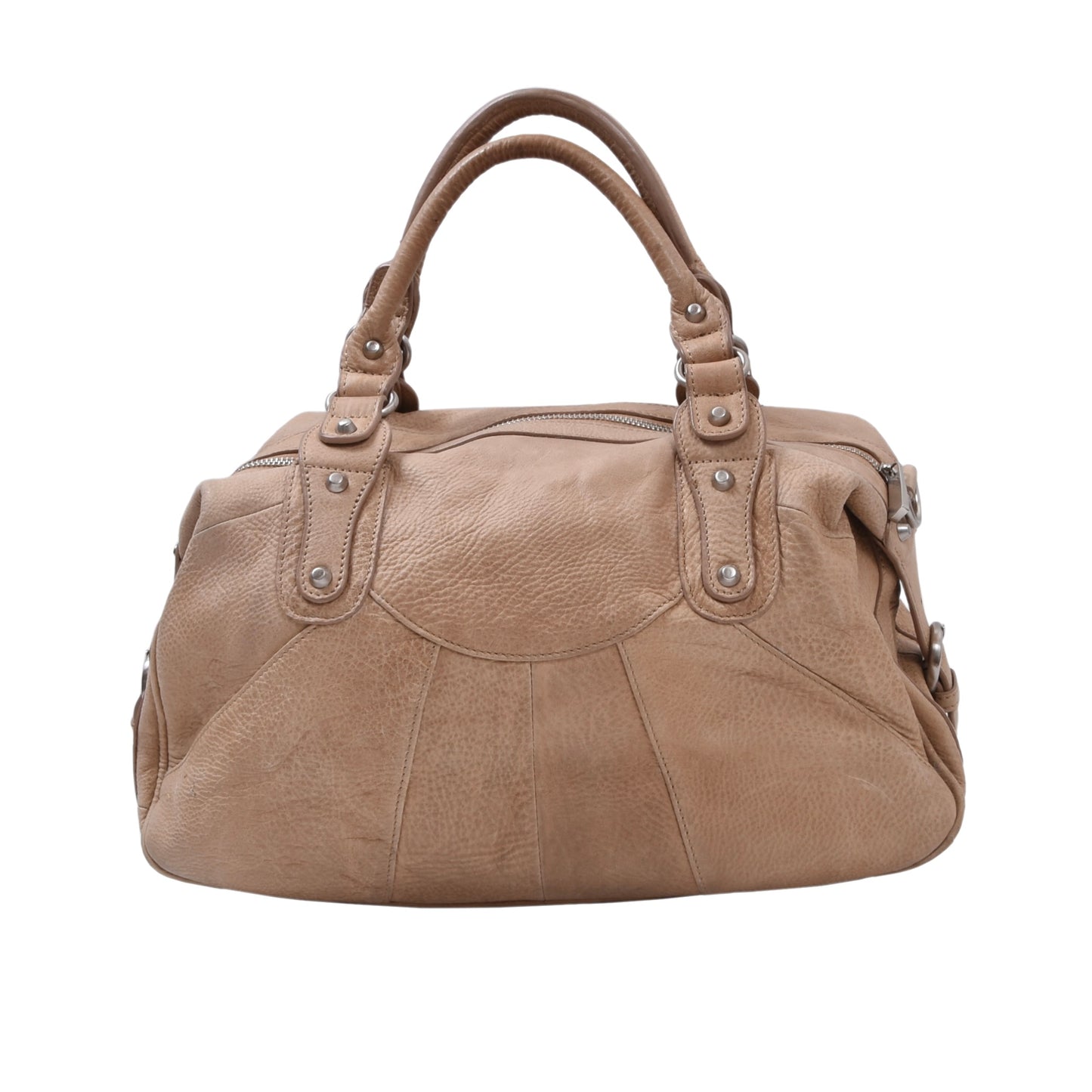 Schutzengel Ledertasche ca. 39,5 cm – Beige
