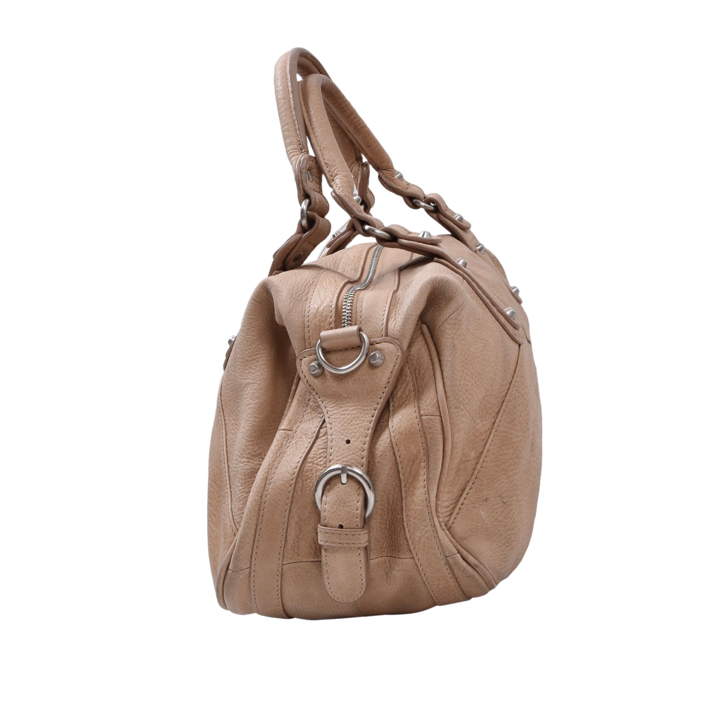 Schutzengel Ledertasche ca. 39,5 cm – Beige