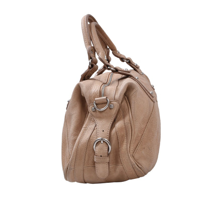Schutzengel Ledertasche ca. 39,5 cm – Beige