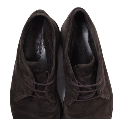 Ermenegildo Zegna Wildlederstiefel mit Lammfellfutter, Größe US 9 1/2 - Braun