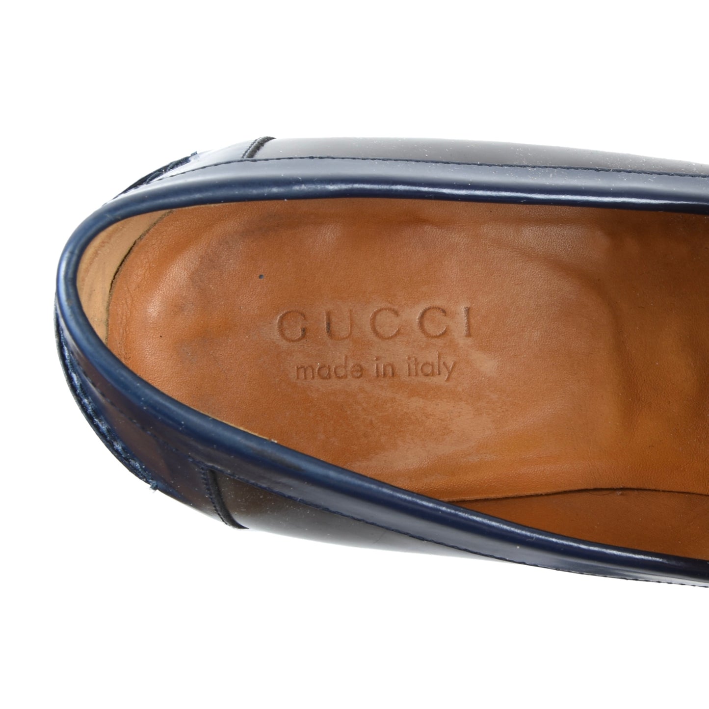 Gucci Leather Loafers/Shoes Size 43 1/2E - Brown & Bluw