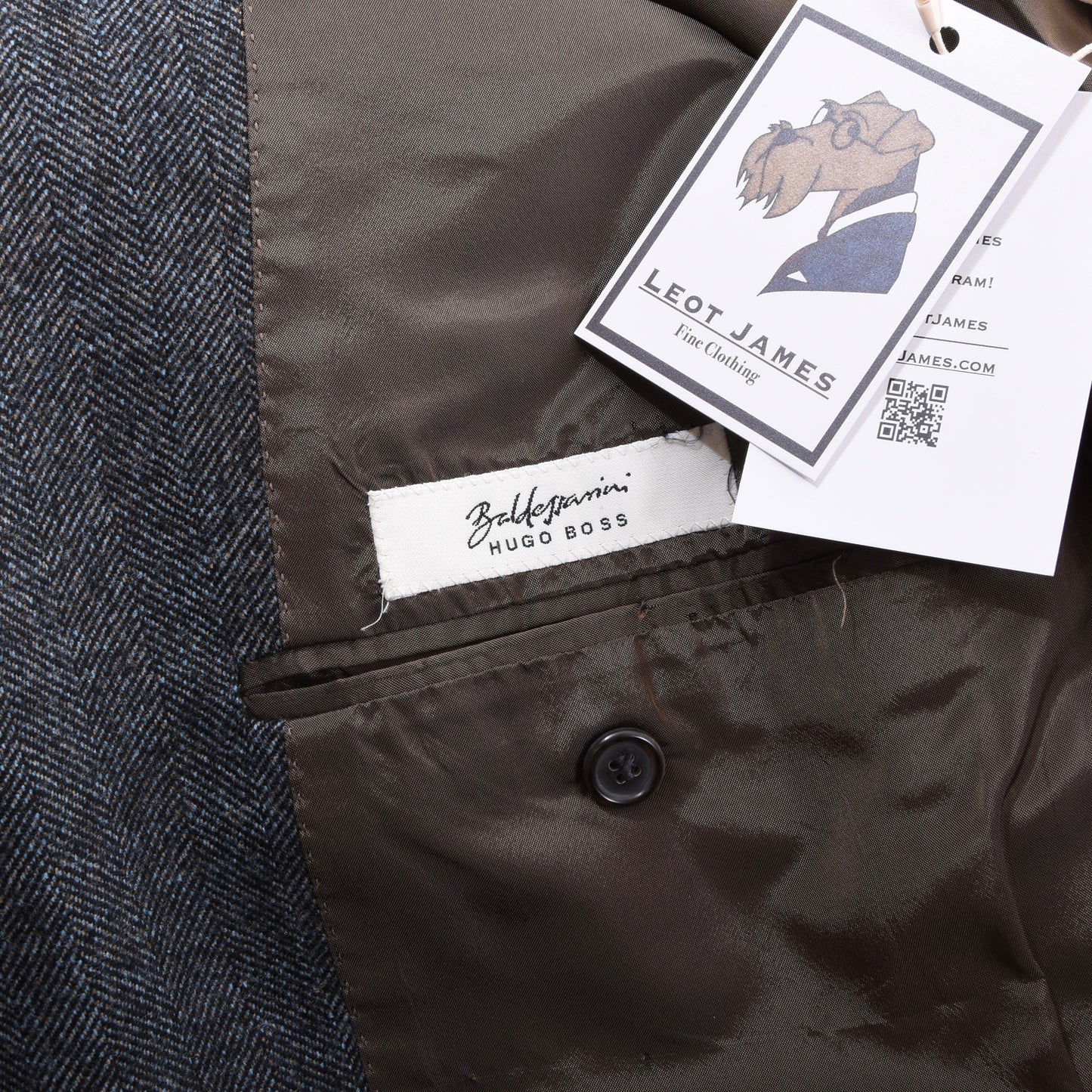 Baldessarini Hugo Boss Tweed Jacket Size 48 ca. 54cm