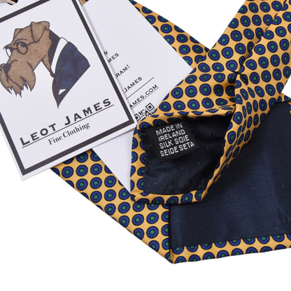 J. Press Seidenkrawatte ca. 141cm/9cm - Gelb