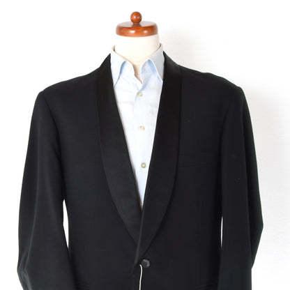 Vintage Handmade Shawl Collar Tuxedo Chest ca. 57.5cm - Black