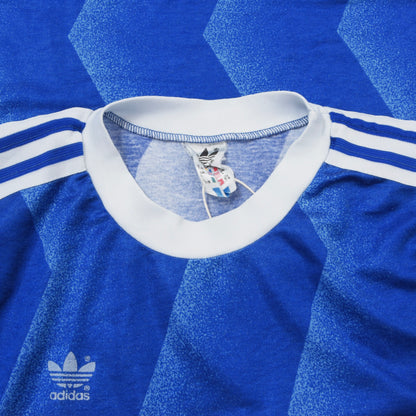 Vintage Adidas Fußball Trikot Größe D 7/8 ca. 51cm - Blau