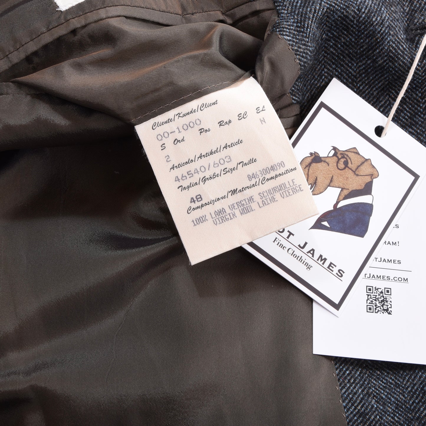 Baldessarini Hugo Boss Tweed Jacket Size 48 ca. 54cm