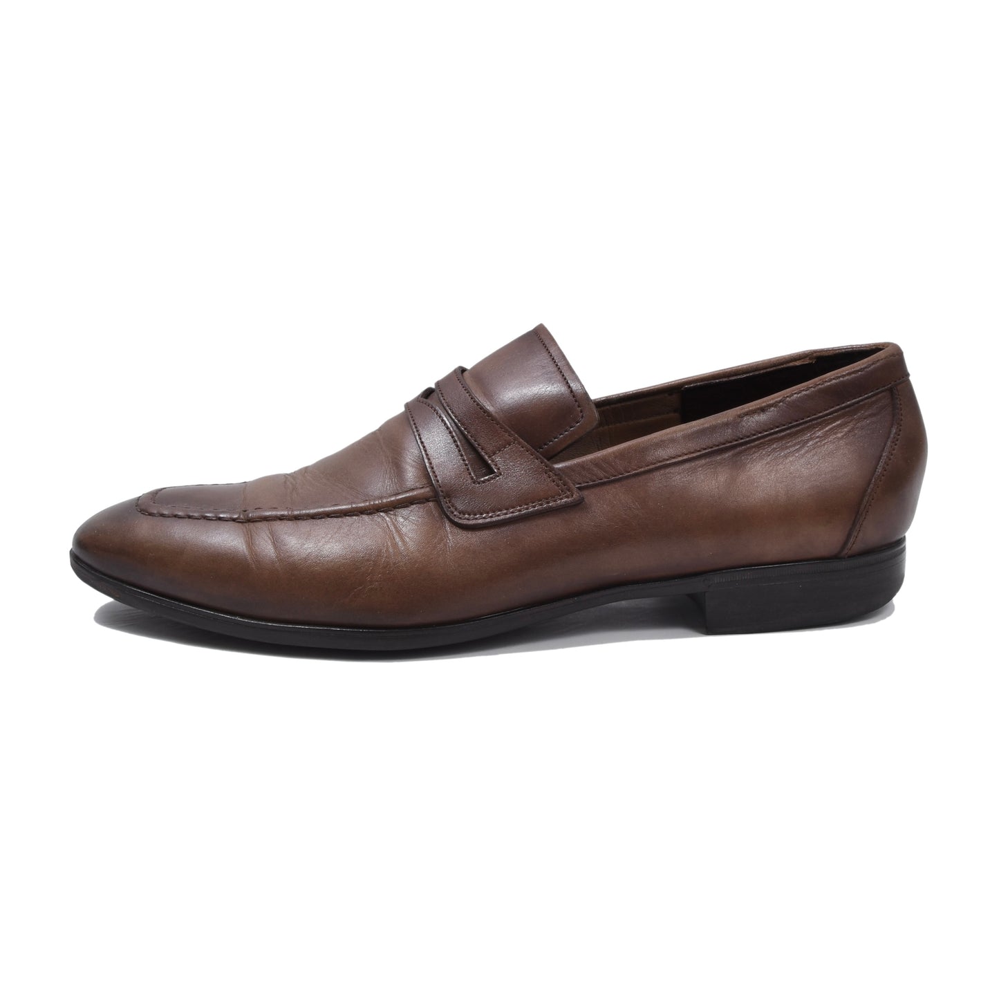 Santoni Leather Loafers Size  8 - Brown