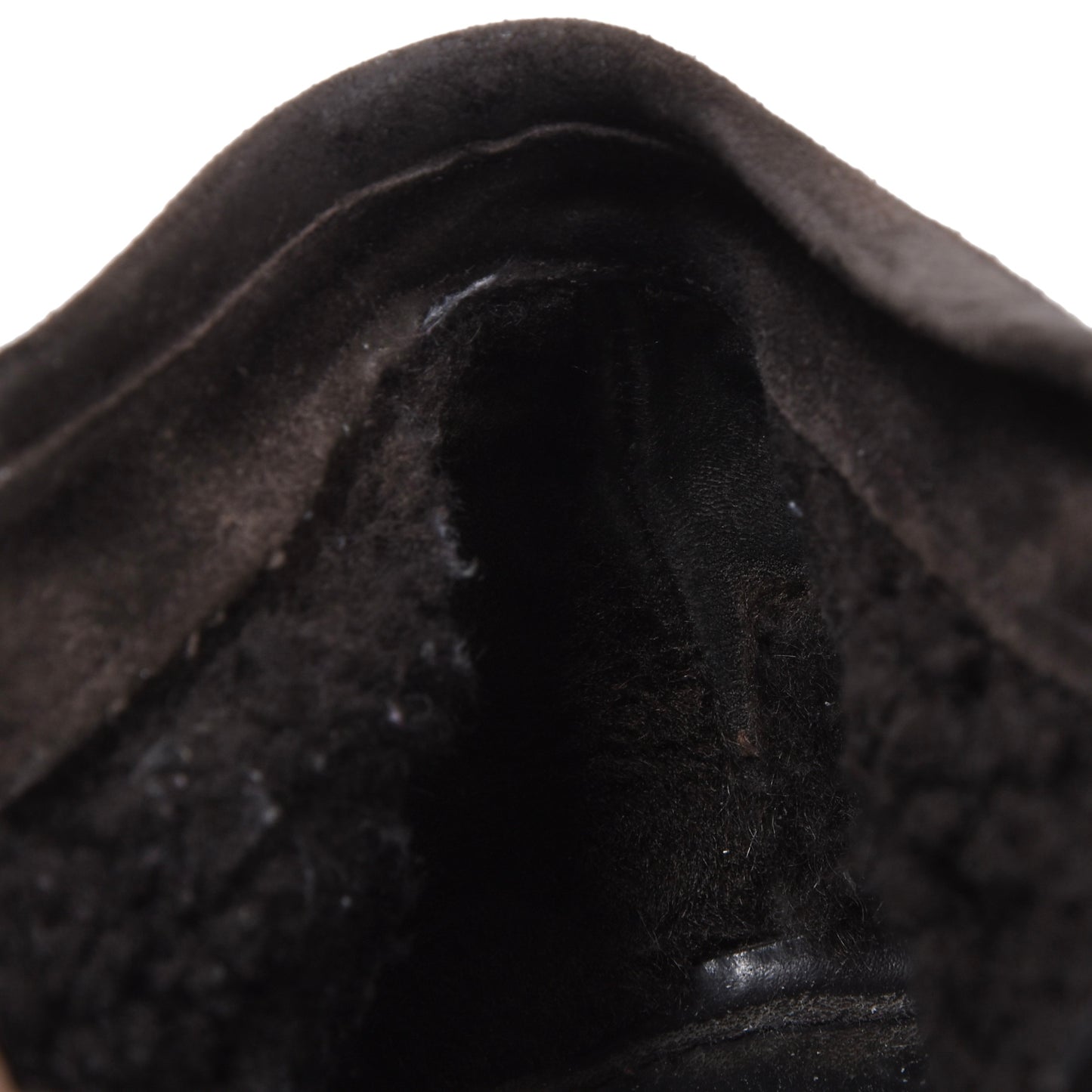 Ermenegildo Zegna Wildlederstiefel mit Lammfellfutter, Größe US 9 1/2 - Braun