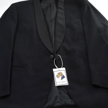 Vintage Handmade Shawl Collar Tuxedo Chest ca. 57.5cm - Black