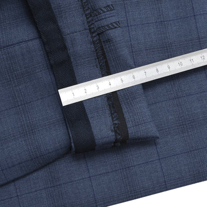 Sturm x  Bäumler Super 110s Wool Suit Size 48 - Blue Plaid