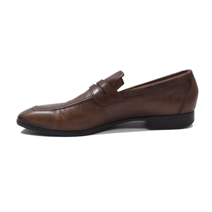 Santoni Leather Loafers Size  8 - Brown