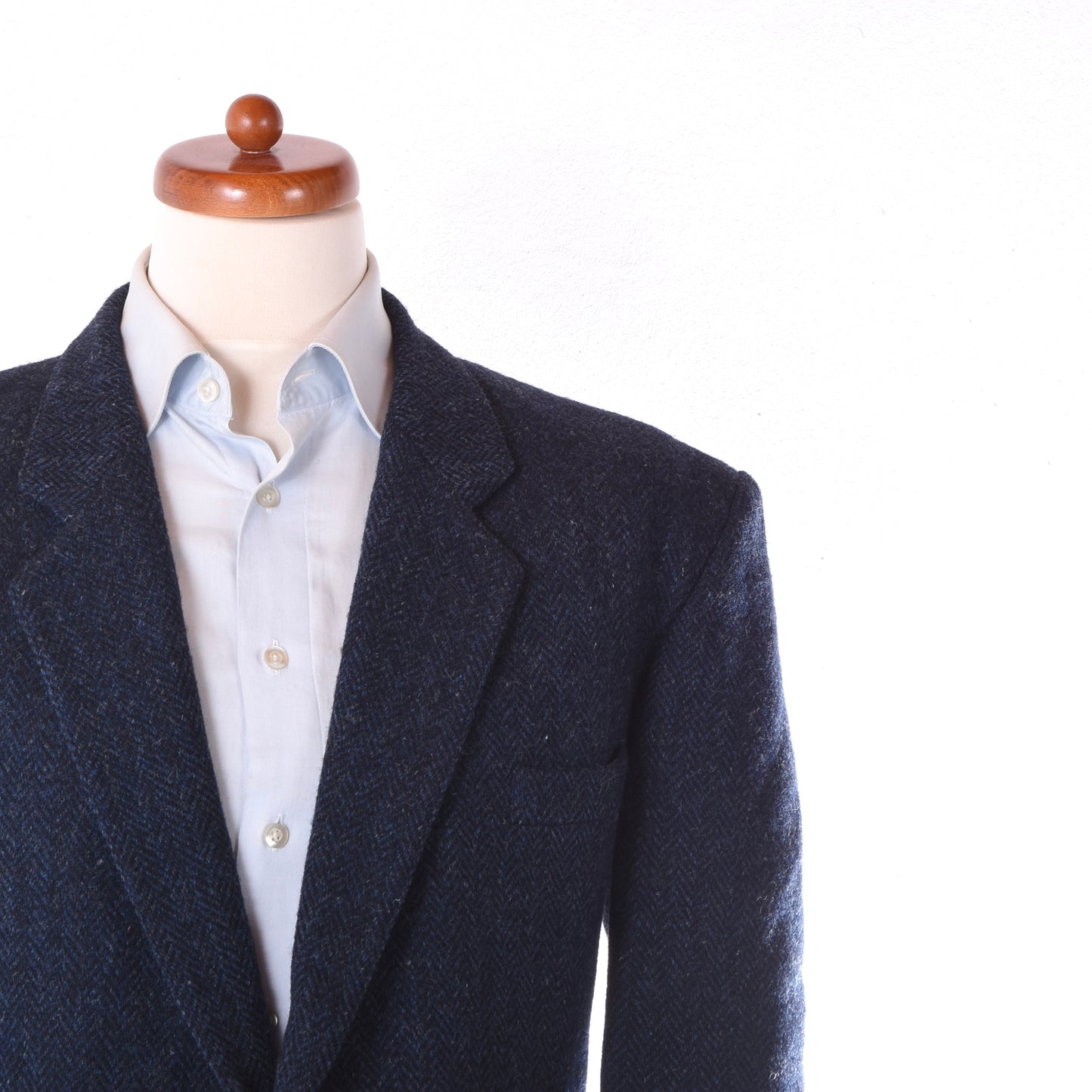 Chatsworth Vintage Harris Tweed Jacke Größe UK 44 Regular ca. 60cm - Blau