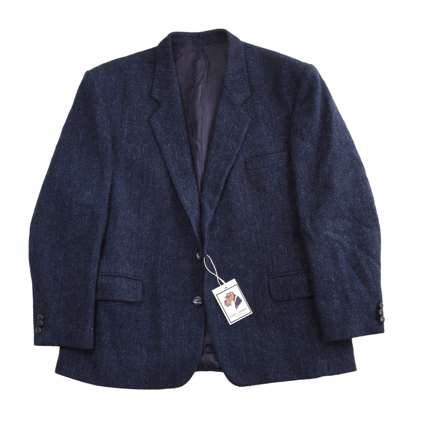 Chatsworth Vintage Harris Tweed Jacke Größe UK 44 Regular ca. 60cm - Blau