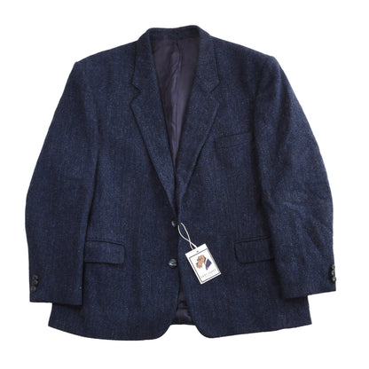 Chatsworth Vintage Harris Tweed Jacke Größe UK 44 Regular ca. 60cm - Blau