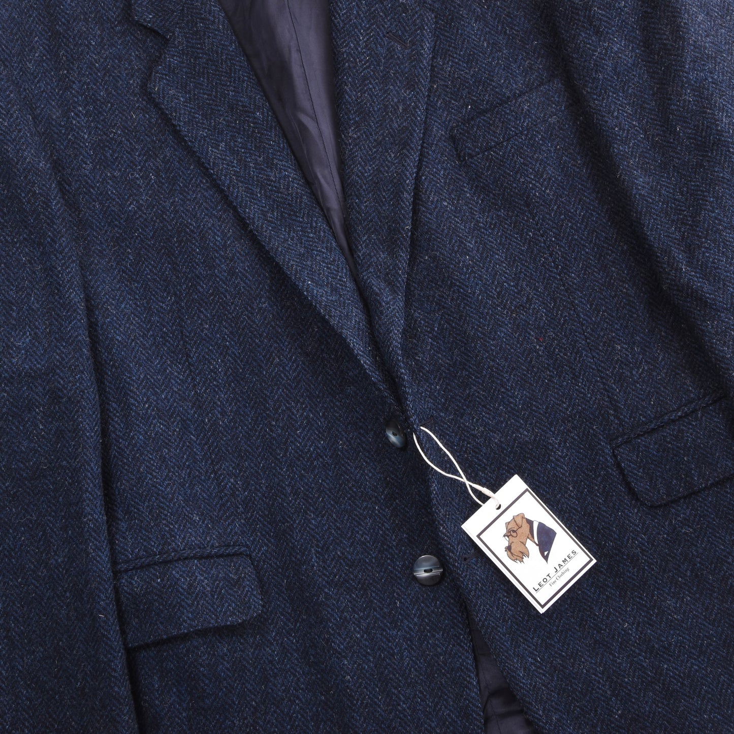 Chatsworth Vintage Harris Tweed Jacke Größe UK 44 Regular ca. 60cm - Blau