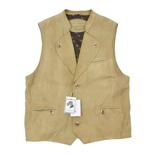 Original Amtmann Trachtengilet aus Hirschleder Größe 54 - Beige/Buff