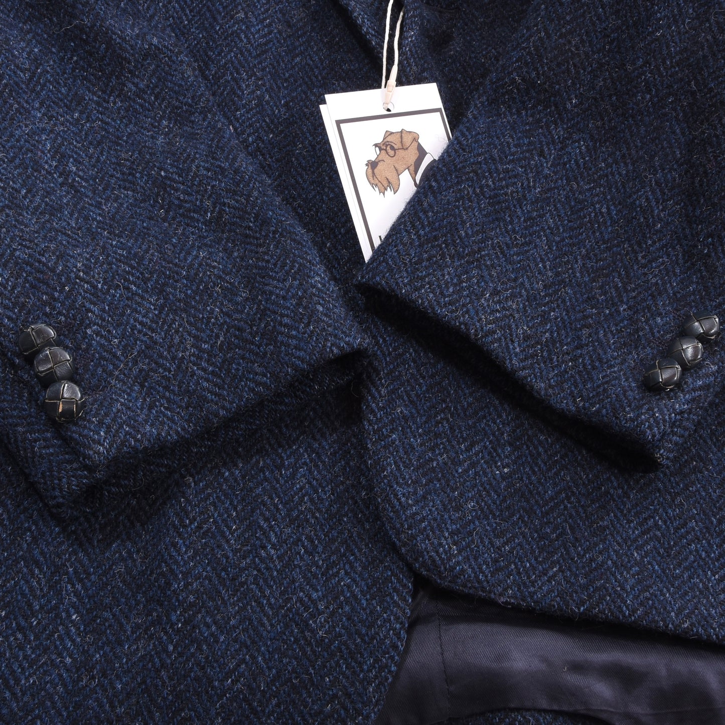 Chatsworth Vintage Harris Tweed Jacke Größe UK 44 Regular ca. 60cm - Blau