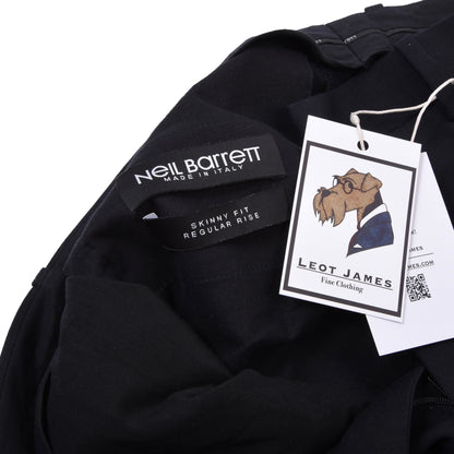 Neil Barrett Wool-Blend Pants Size 46 Skinny Fit - Navy