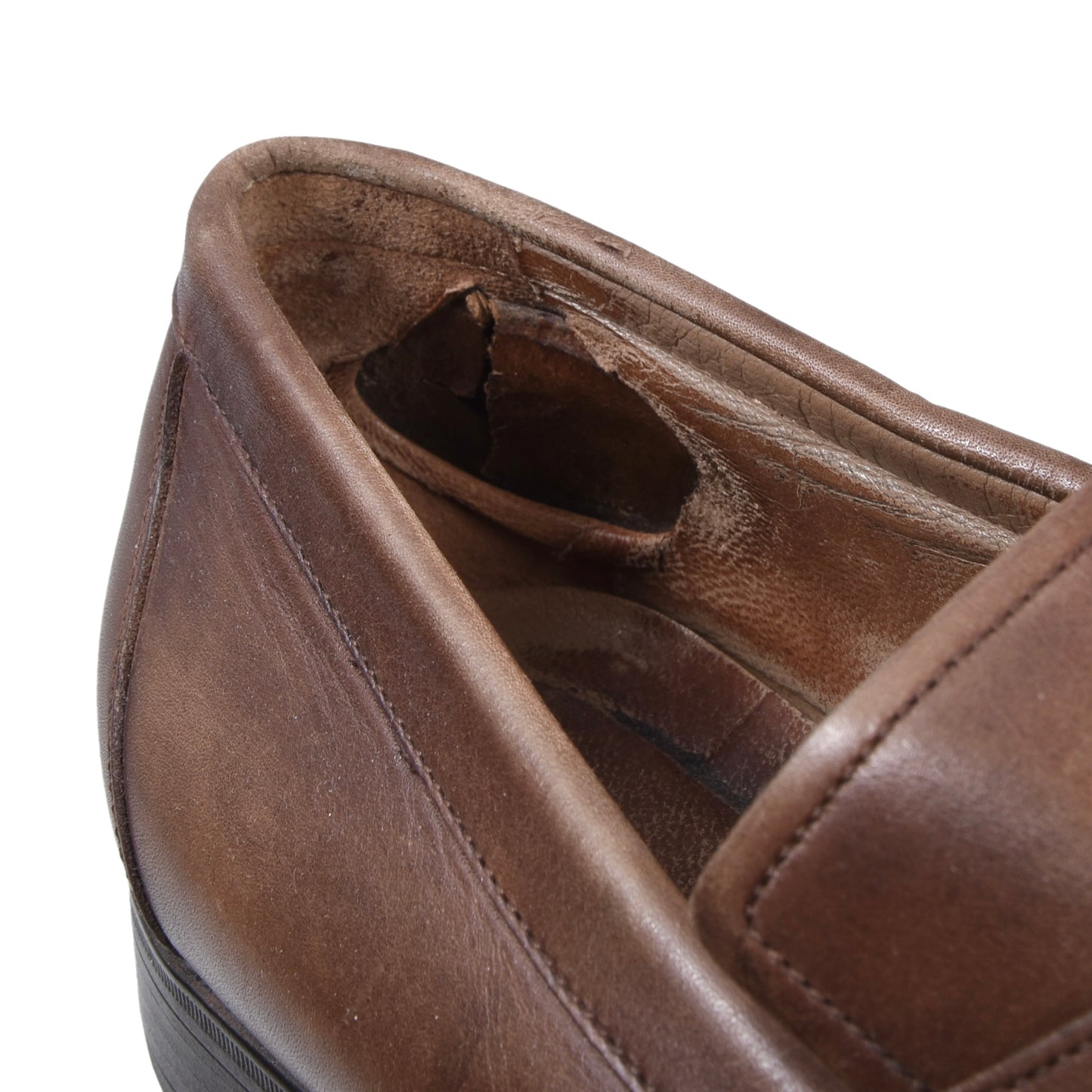 Santoni Leather Loafers Size  8 - Brown
