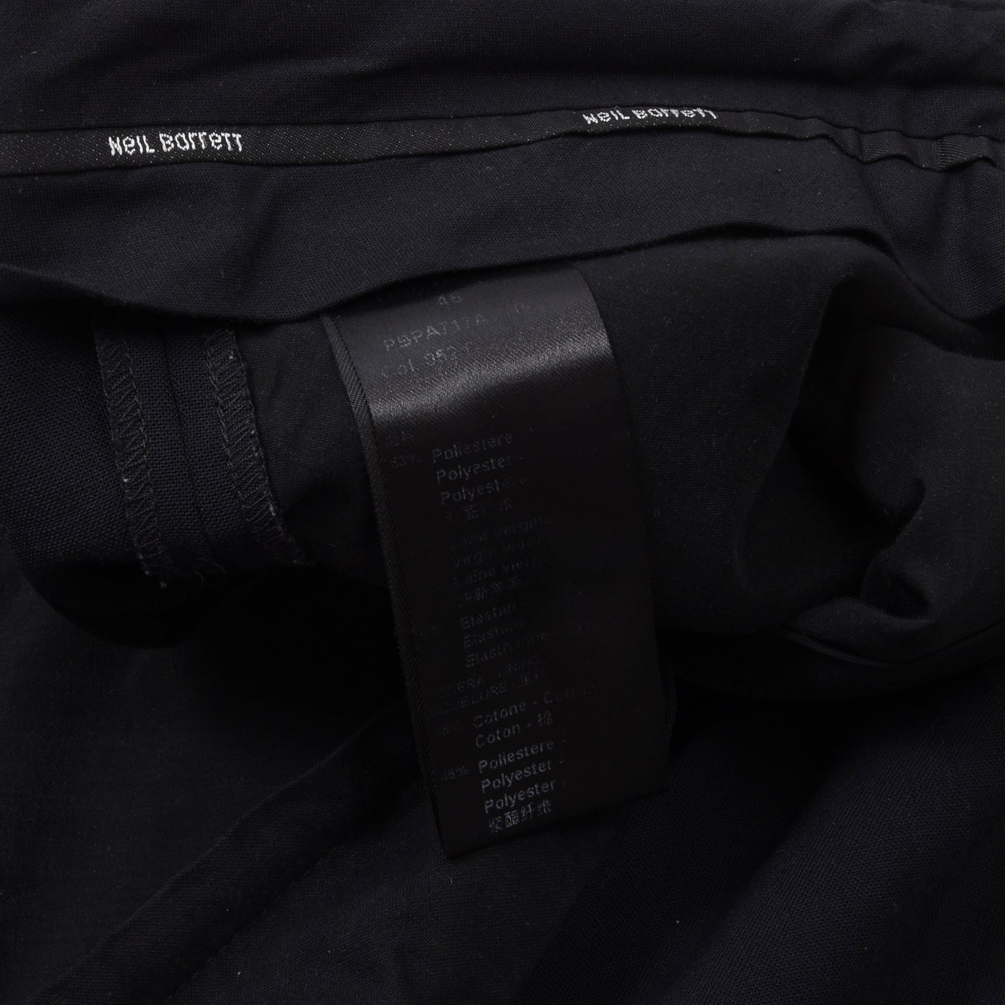 Neil Barrett Wool-Blend Pants Size 46 Skinny Fit - Navy