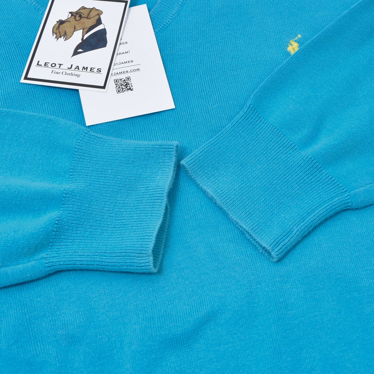 Polo Ralph Lauren Pima Cotton Sweater Size M Slim Fit ca. 49cm - Teal