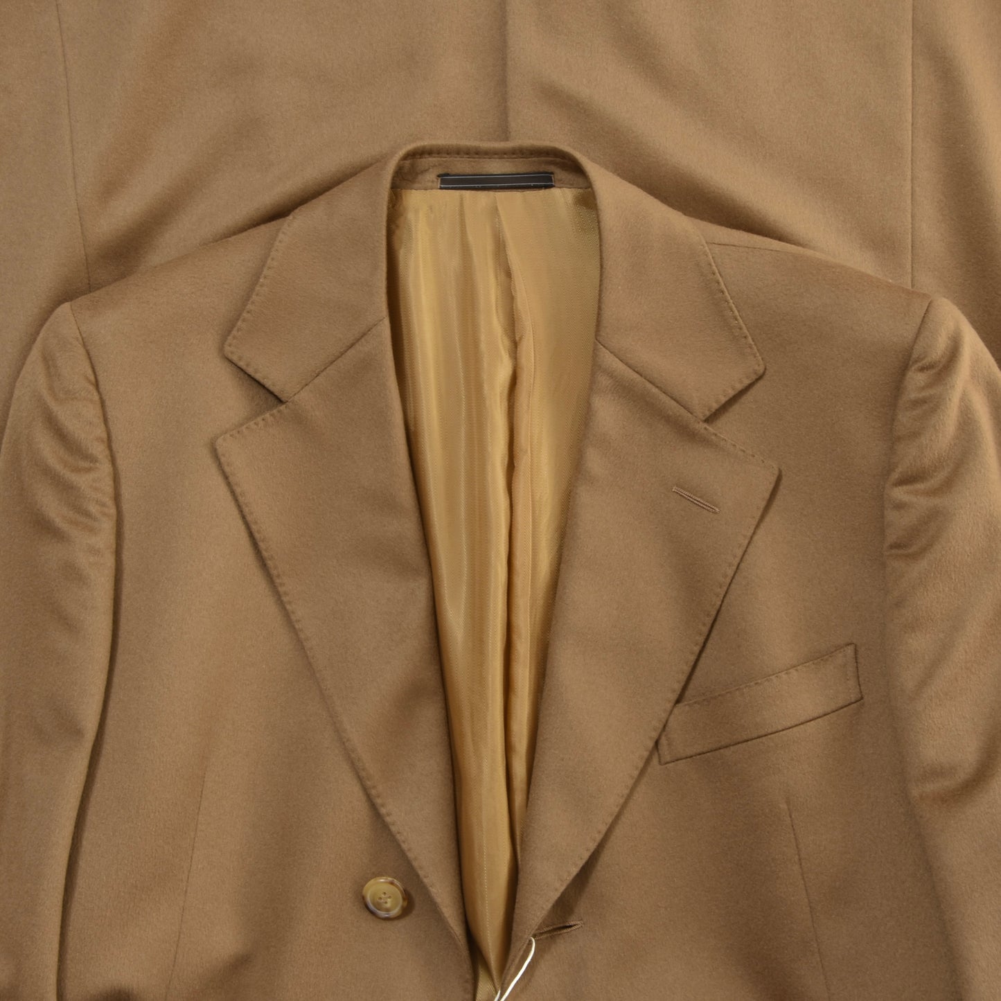 Ermenegildo Zegna 100% Cashmere Overcoat Size 50 Chest ca. 57.5cm - Tan