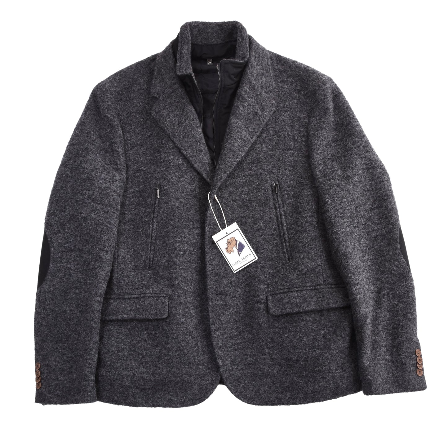 Ancona Wool Jacket Size 52 ca. 56cm - Grey