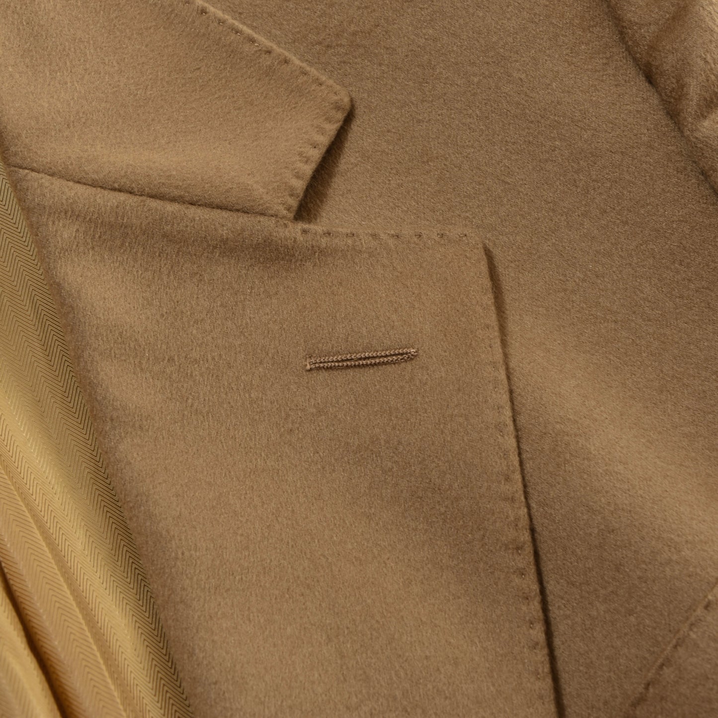 Ermenegildo Zegna 100% Cashmere Overcoat Size 50 Chest ca. 57.5cm - Tan