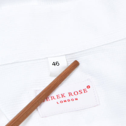 Derek Rose London 100% Cotton Shirt Size 46/Chest ca. 69cm - White