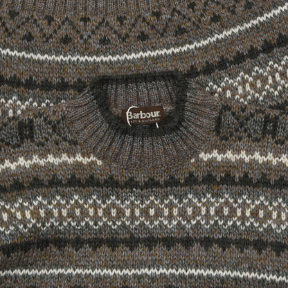 Barbour D1053 Fair Isle Sweater Size S - Fawn