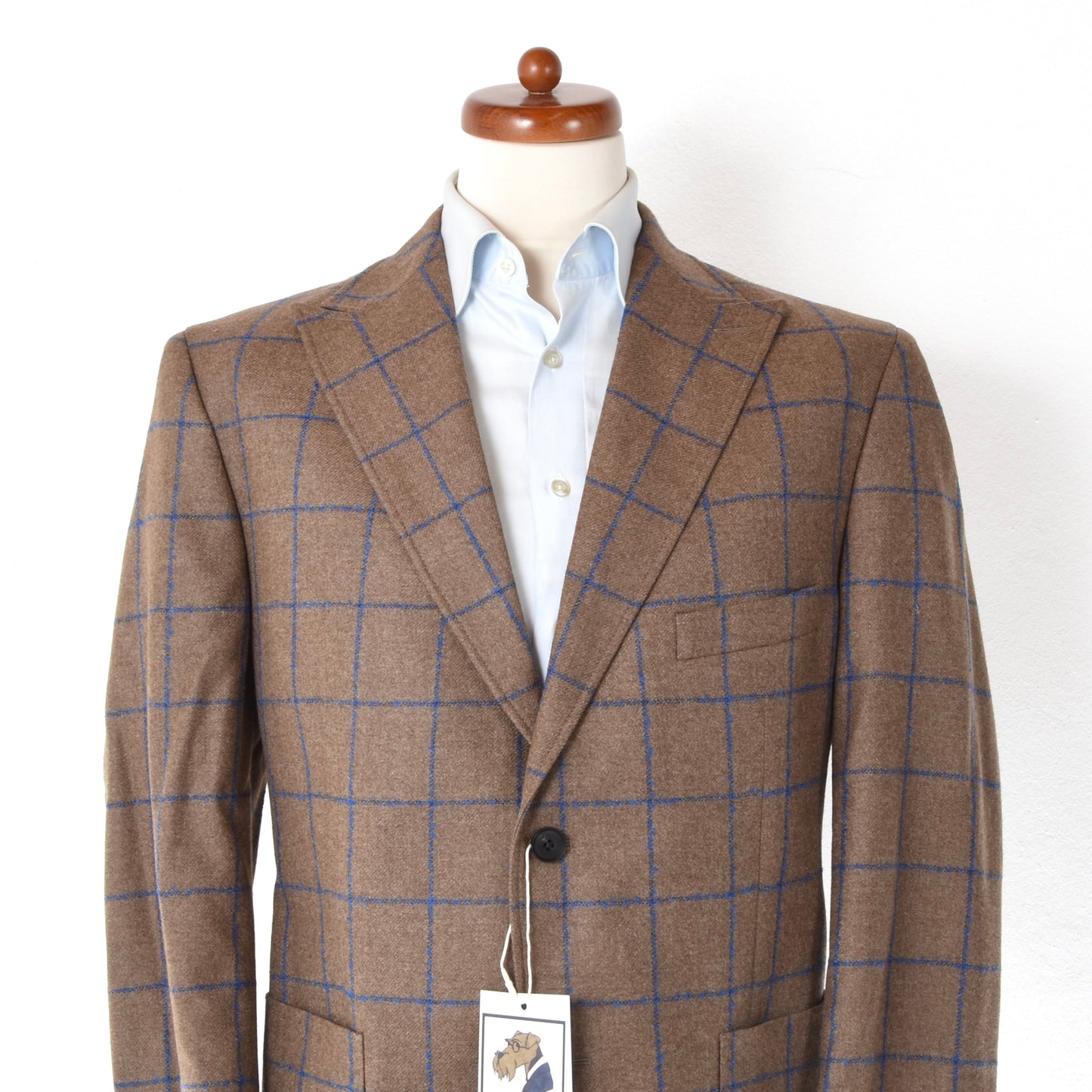 SUITCON Jacket ca. 59.5cm - Brown + Blue Windowpane