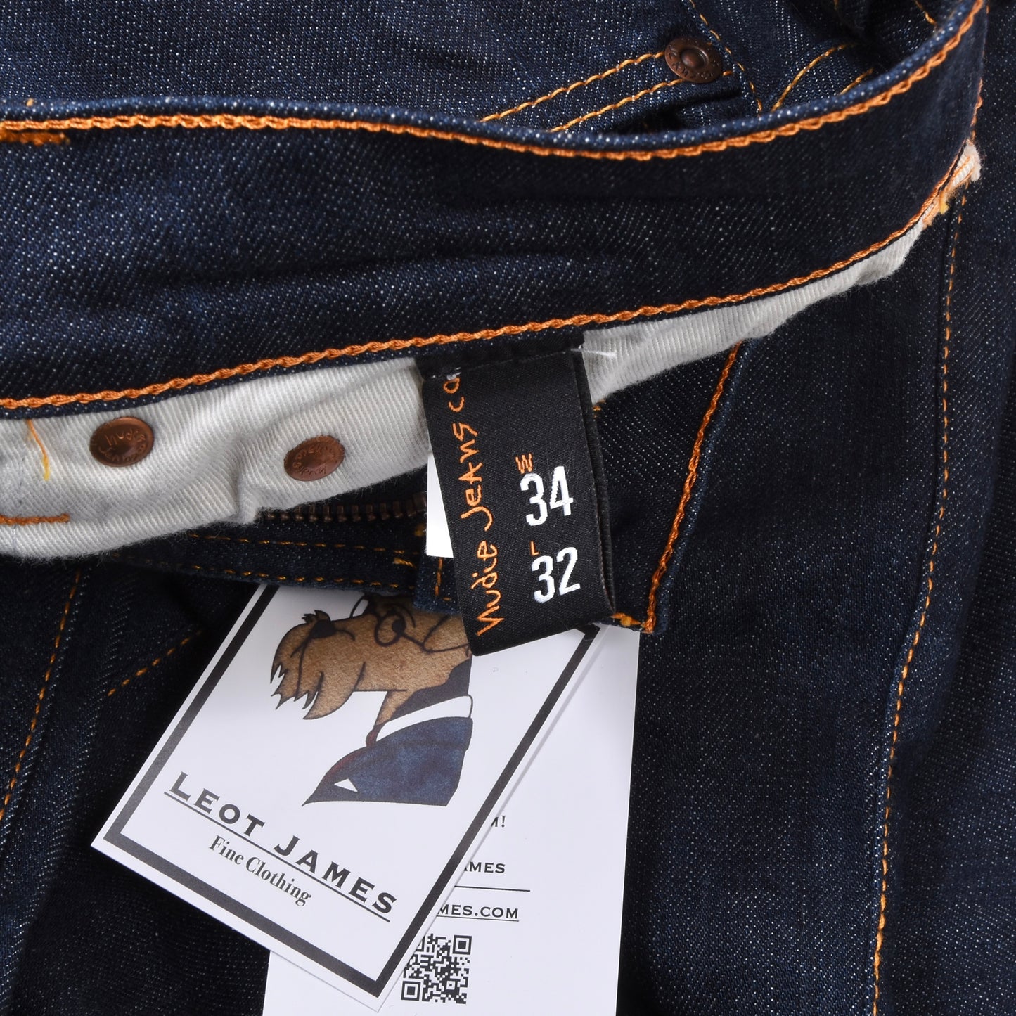 Nudie Jeans Size W34 L32 ca. 41cm - Blue