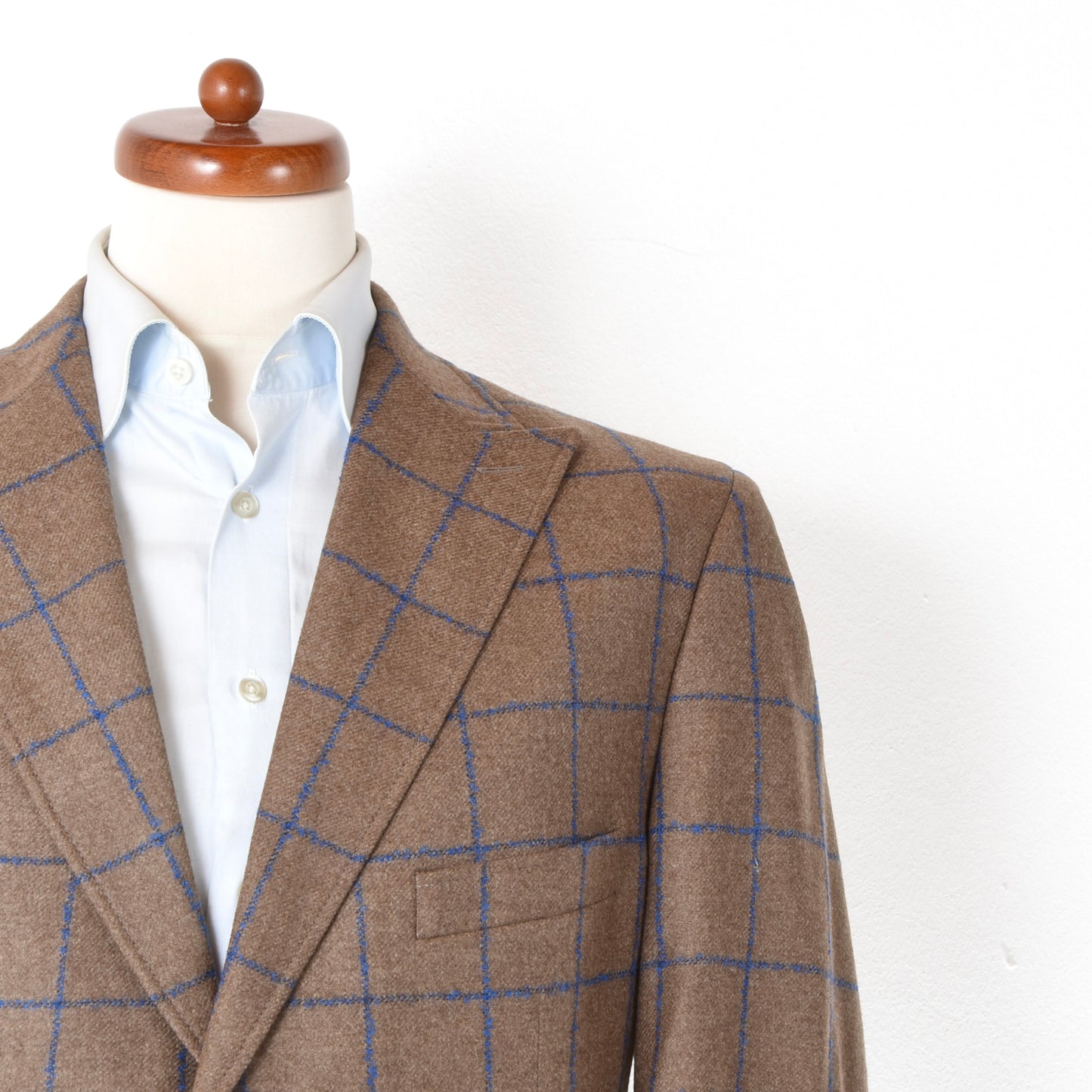 SUITCON Jacket ca. 59.5cm - Brown + Blue Windowpane