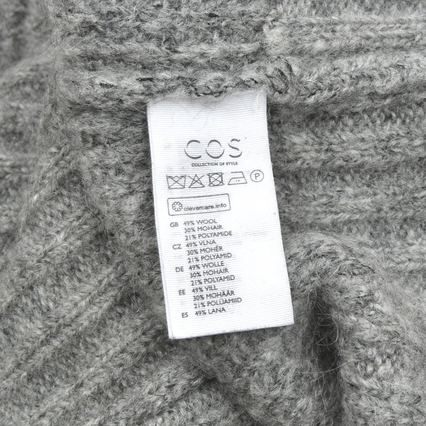 COS Sweater Wolle-Angora-Mix Größe S - Grau