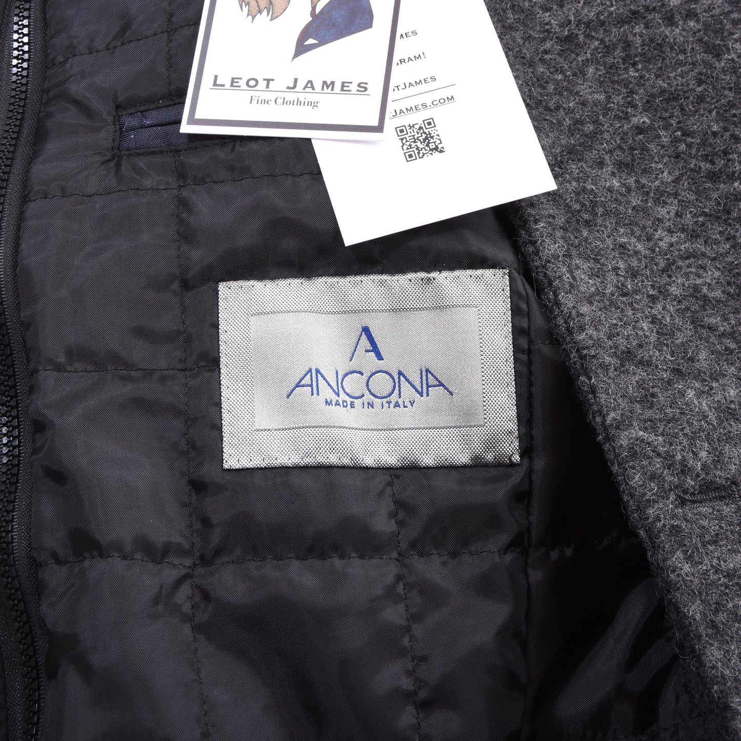 Ancona Wool Jacket Size 52 ca. 56cm - Grey