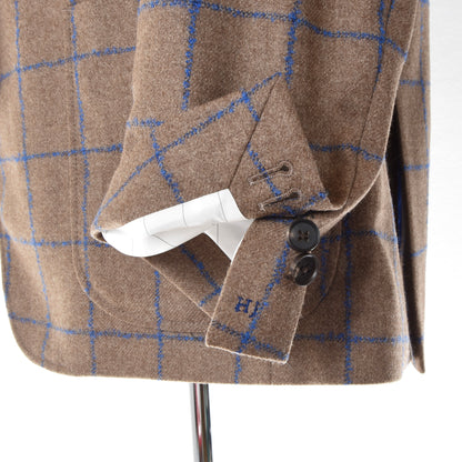 SUITCON Jacket ca. 59.5cm - Brown + Blue Windowpane