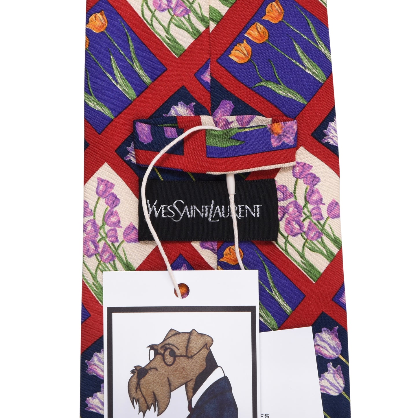 Yves Saint Laurent Silk Tie ca. 144cm/9.5cm - Tulips