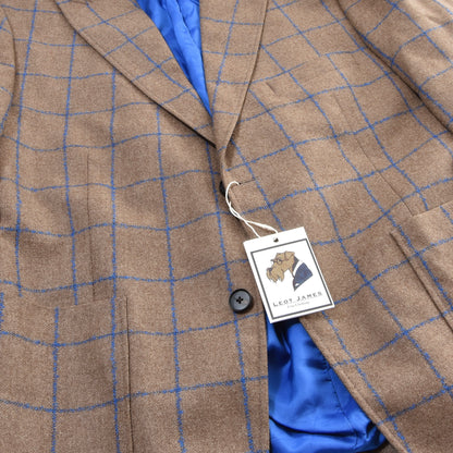 SUITCON Jacket ca. 59.5cm - Brown + Blue Windowpane