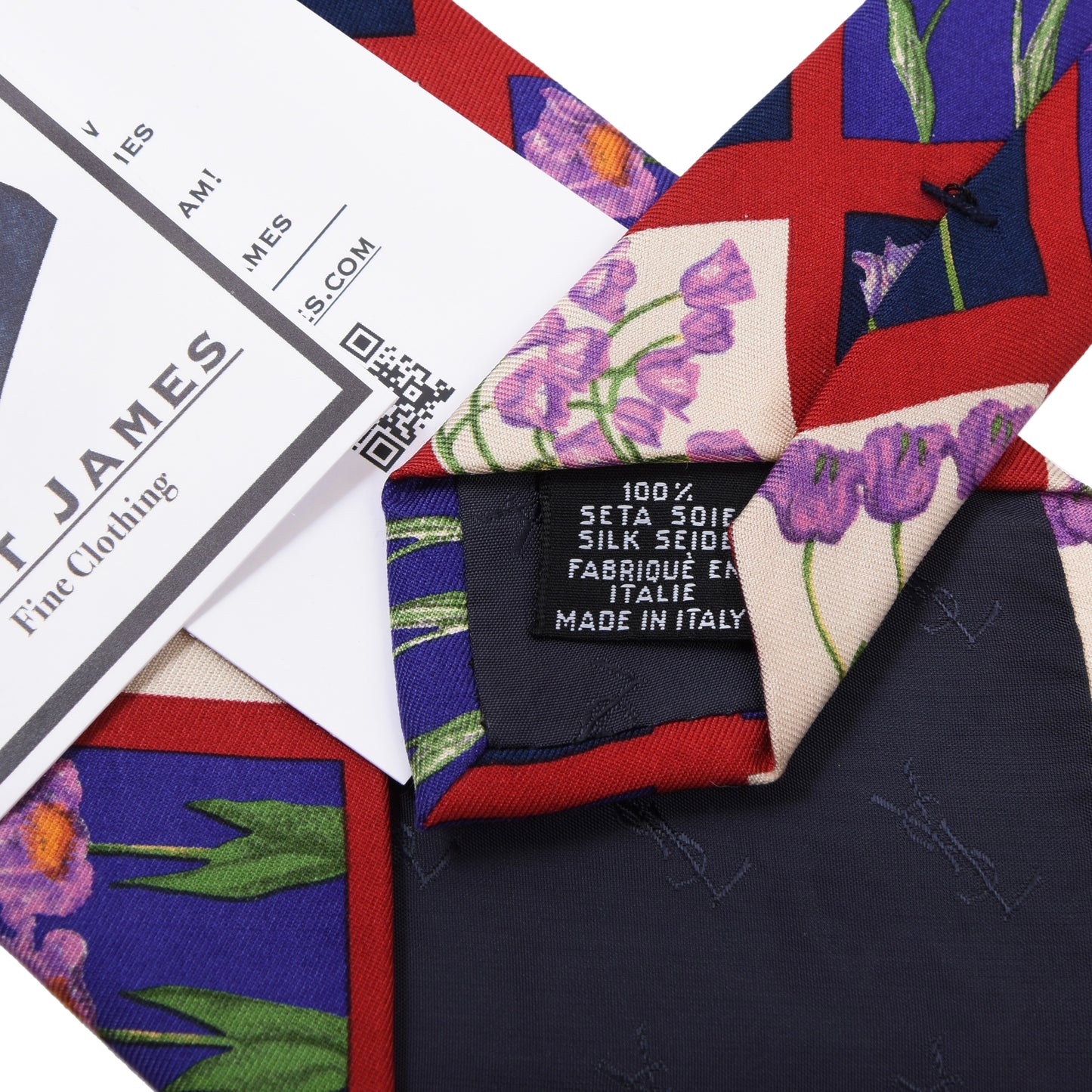 Yves Saint Laurent Silk Tie ca. 144cm/9.5cm - Tulips