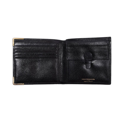 NOS Baumgartner am Graben Wien 1/10 9kt Gold Ledergeldbörse - Schwarz