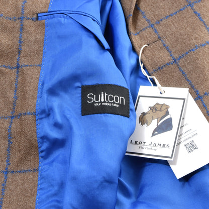 SUITCON Jacket ca. 59.5cm - Brown + Blue Windowpane